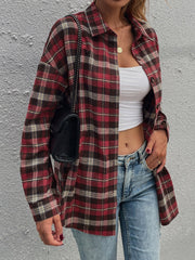 Plaid drop shirt Sai Feel