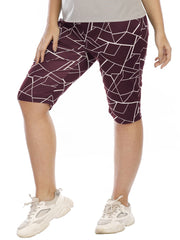 Plus All Over Print Biker Shorts Sai Feel