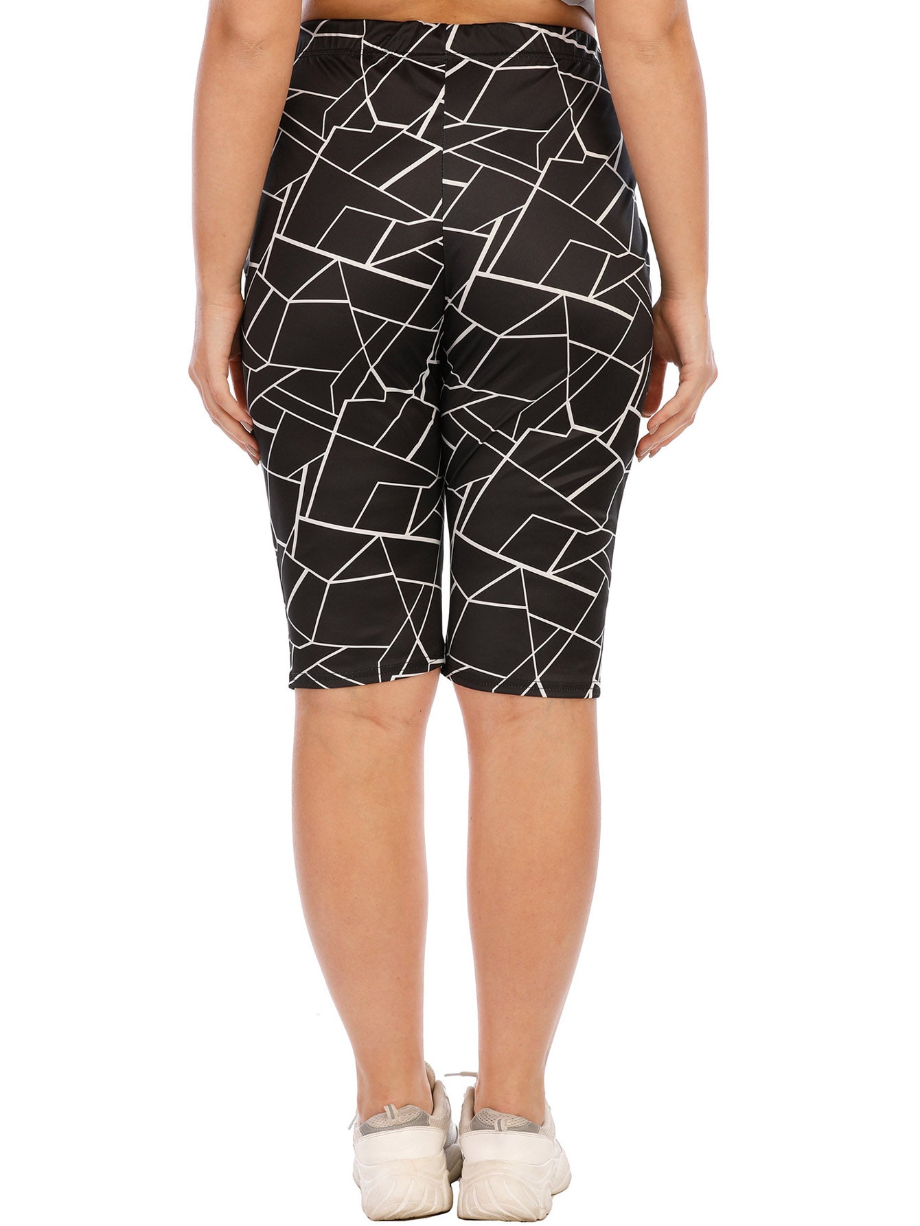 Plus All Over Print Biker Shorts Sai Feel