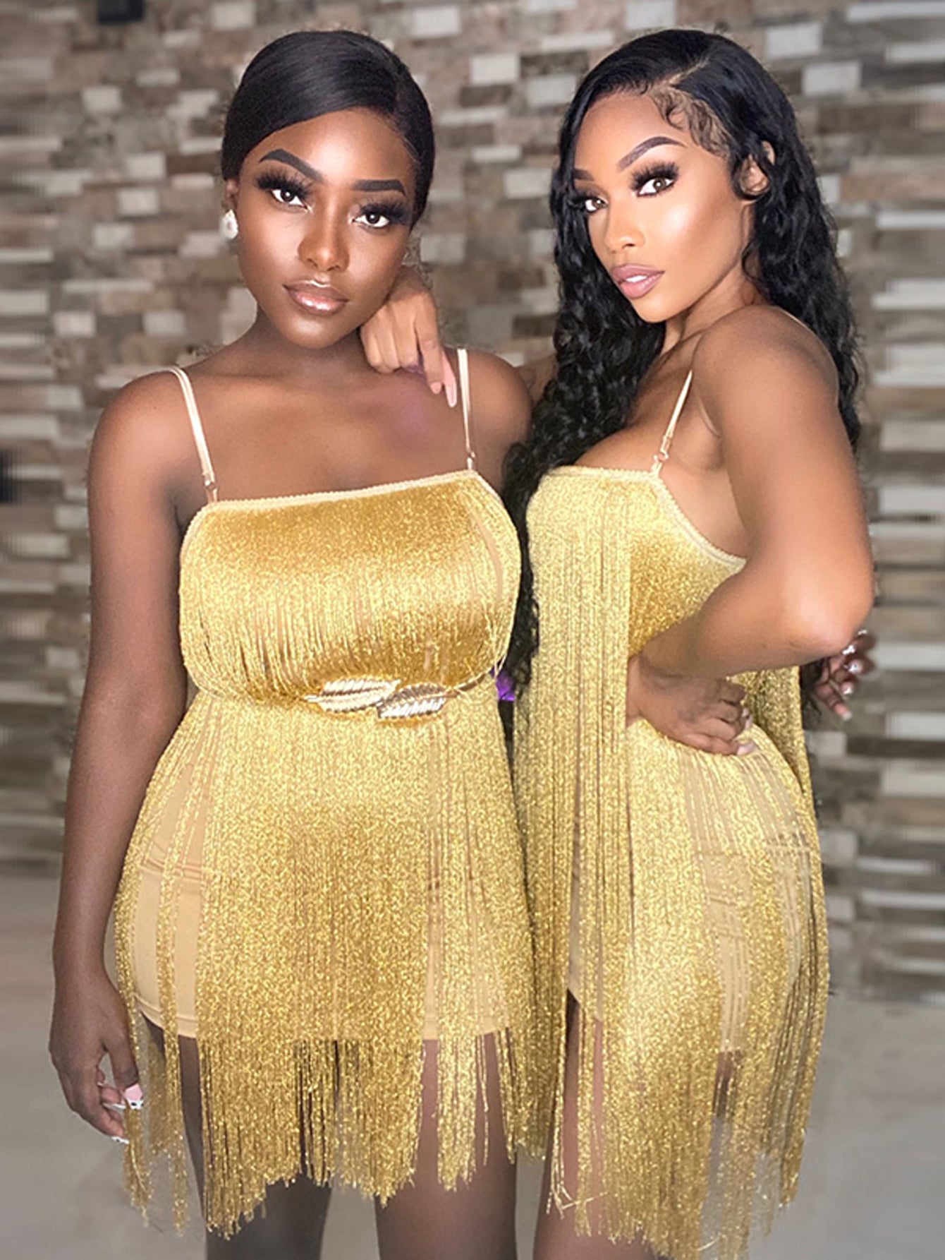 Plus Size Backless Metallic Halter Dress XL / Yellow Plus Size Backless Metallic Halter Dress XL / Yellow