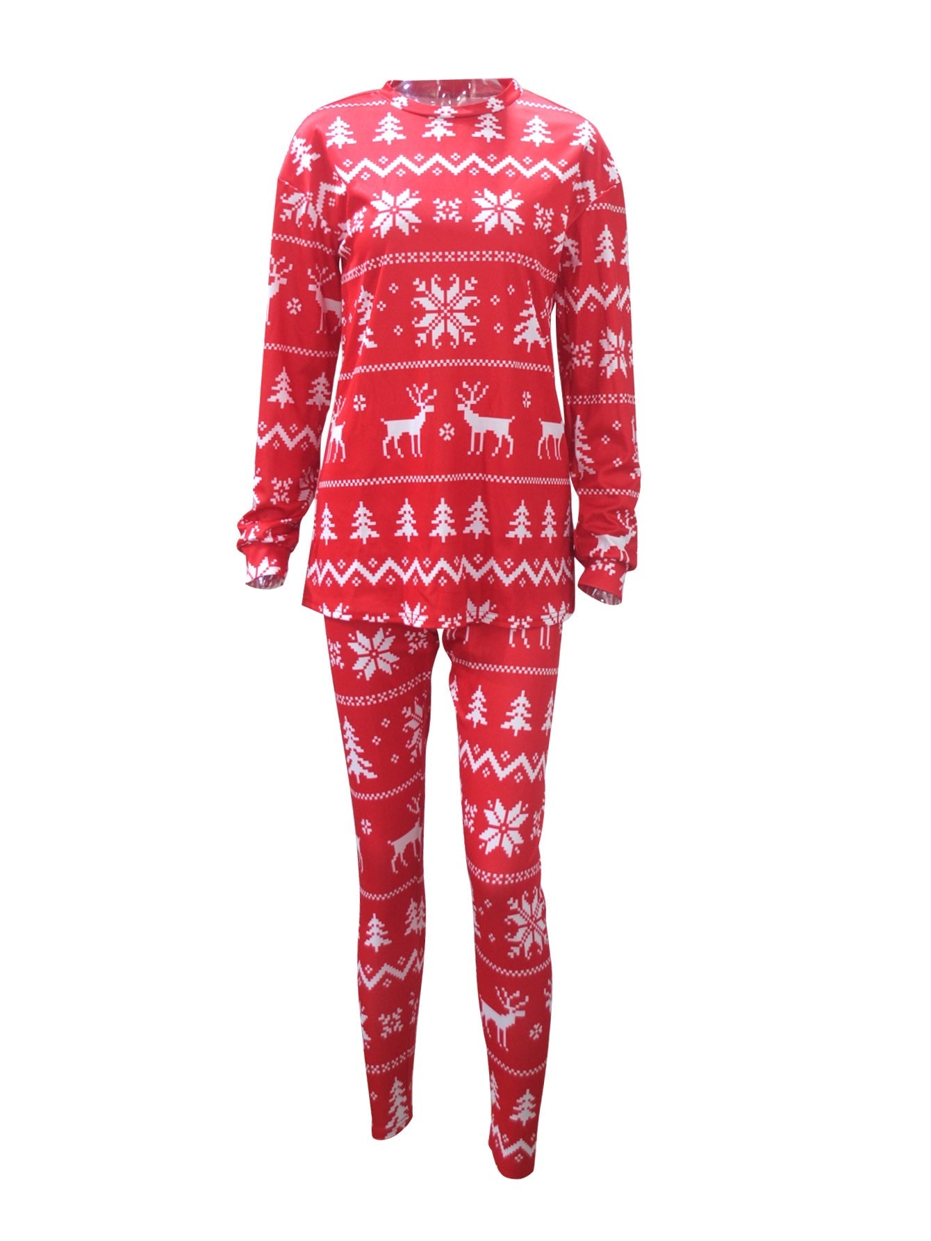 Plus Size Christmas Sweater &Pants Set Sai Feel