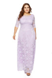 Plus Size Lace Maxi Evening Dress Sai Feel