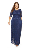 Plus Size Lace Maxi Evening Dress Sai Feel