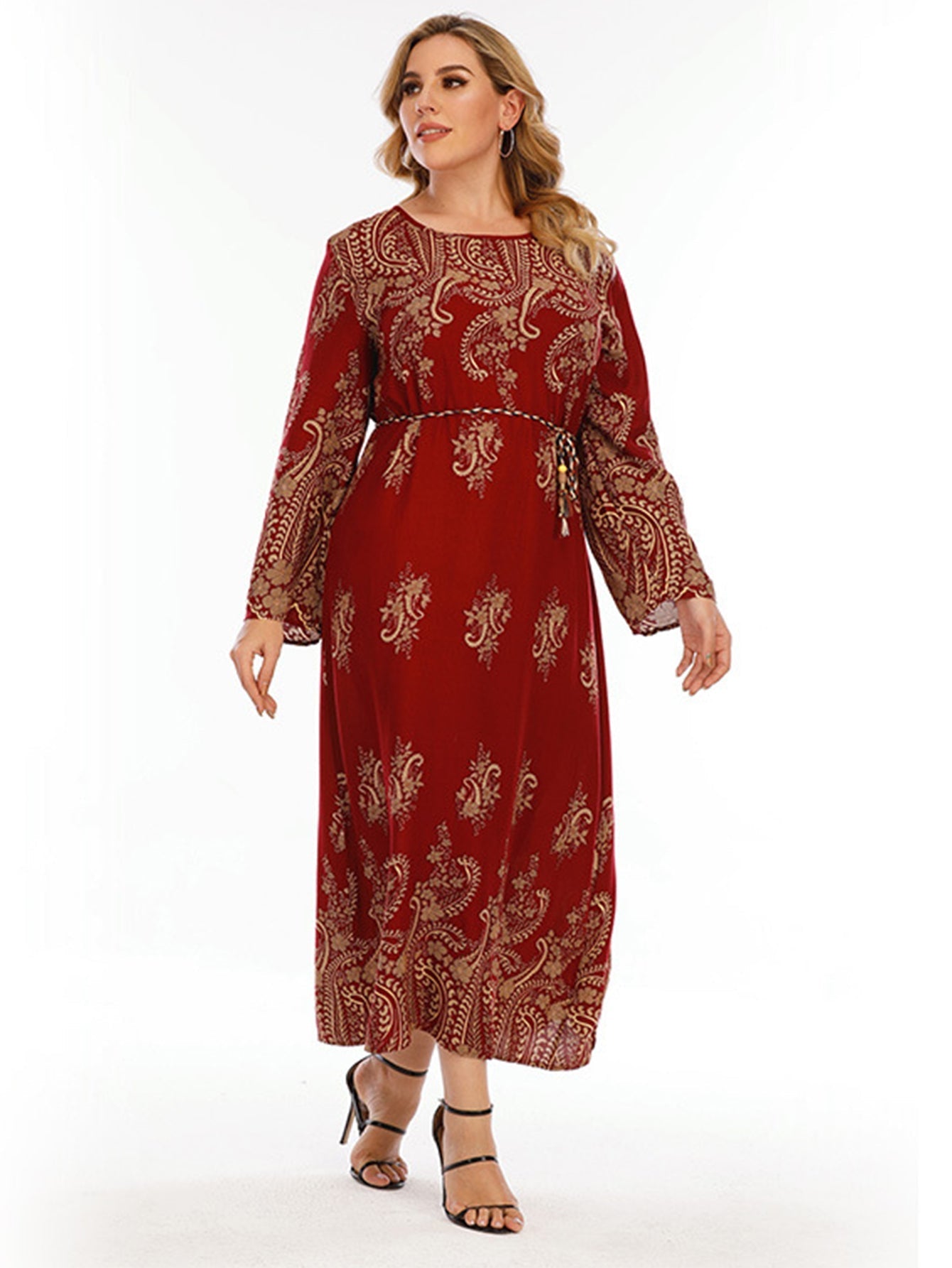 Plus Size Oversized Print Longline Dress Sai Feel