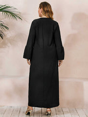 Plus Size Ruffle Sleeve Maxi Dress Sai Feel