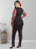 Plus Size Sequins Bodycon Jumpsuit  Catsuits Sai Feel