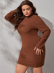 Plus Size Solid Backless Bodycon Dress Sai Feel