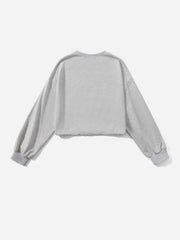 Plus Size Solid Sweatshirt Sai Feel