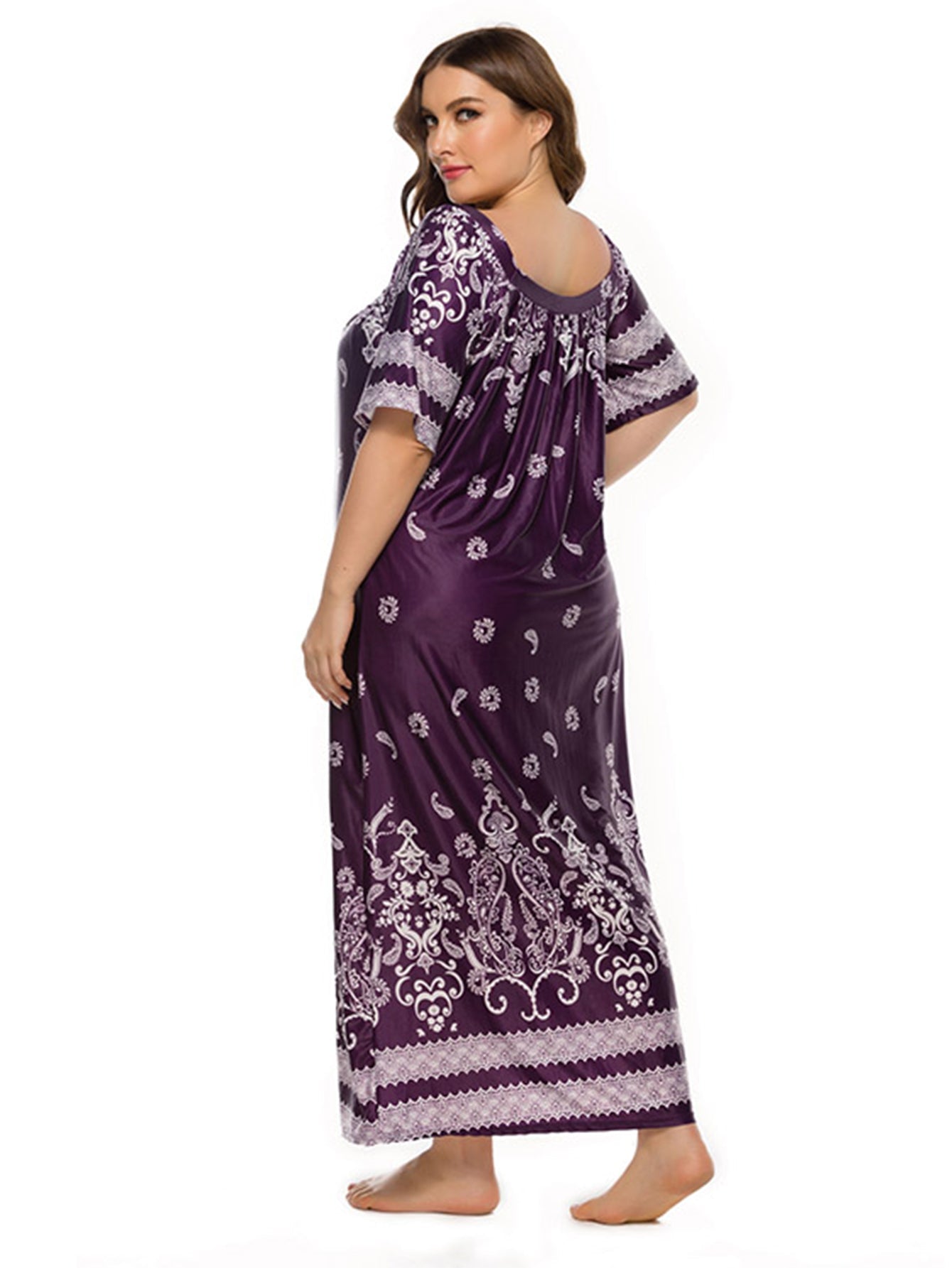 Plus size Print Pullover Dress Tee Dress Sai Feel