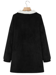 Plus size Solid color long sleeve coat Sai Feel
