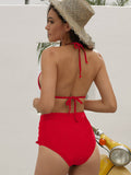 Pom Pom Mesh Insert High Waist Bikini Sai Feel