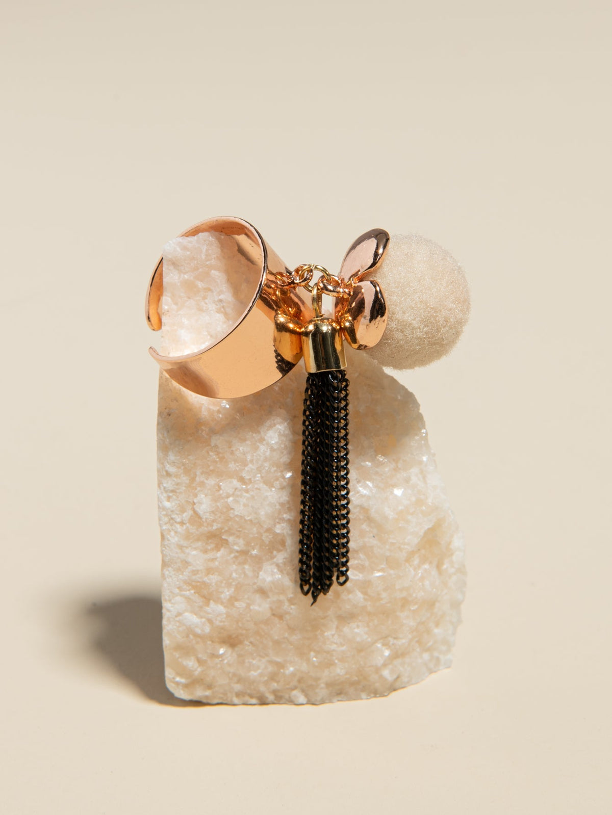 PomPon Design Ring & Earrings Giftset Sai Feel