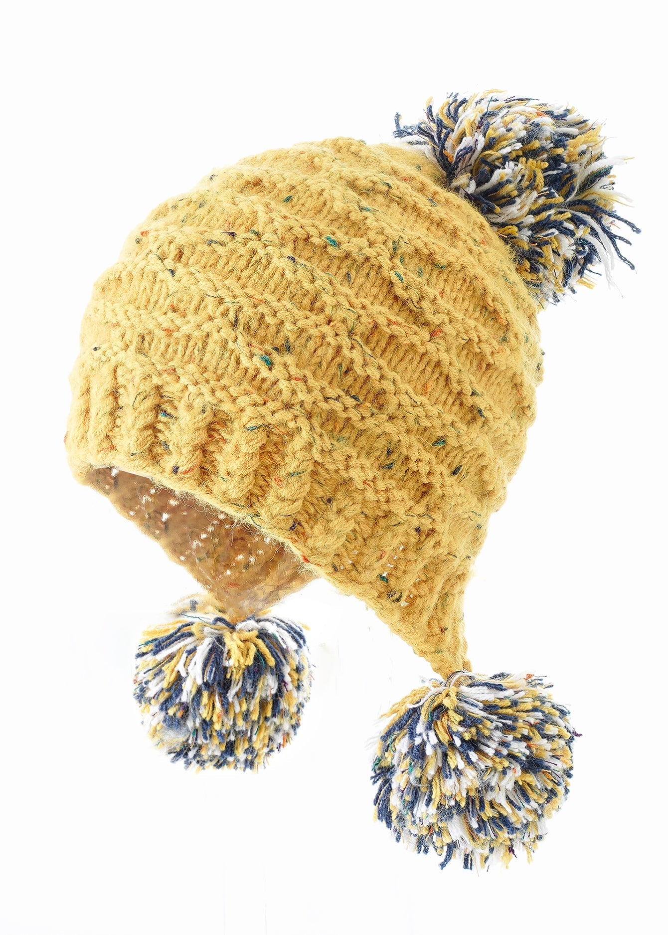 Pompom Detail Knit Hat Sai Feel