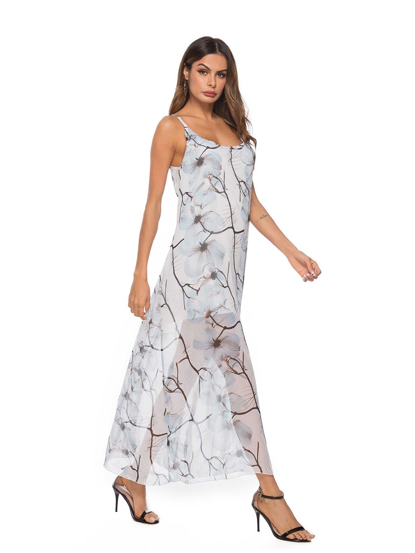 sheer mesh cami dress DAZY Solid Sheer Mesh Overlay Cami Dress Without Tee Sundress,Casual Women Dresses