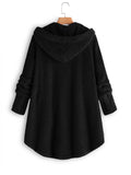 Pullover double plush medium length embroidered hoodie coat Sai Feel