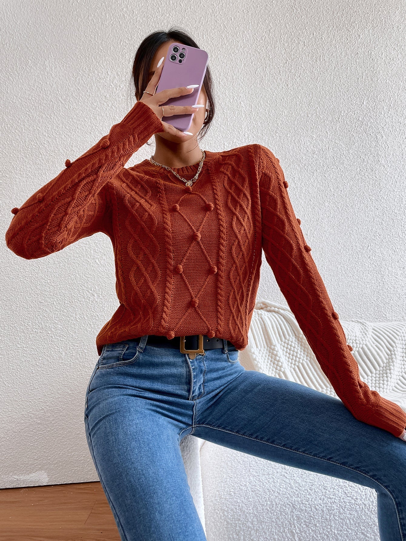 Pullover handmade crochet sweater Sai Feel