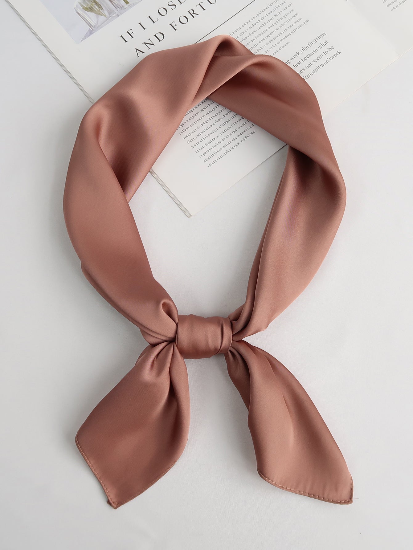 Pure color thin simple occupation scarf Sai Feel