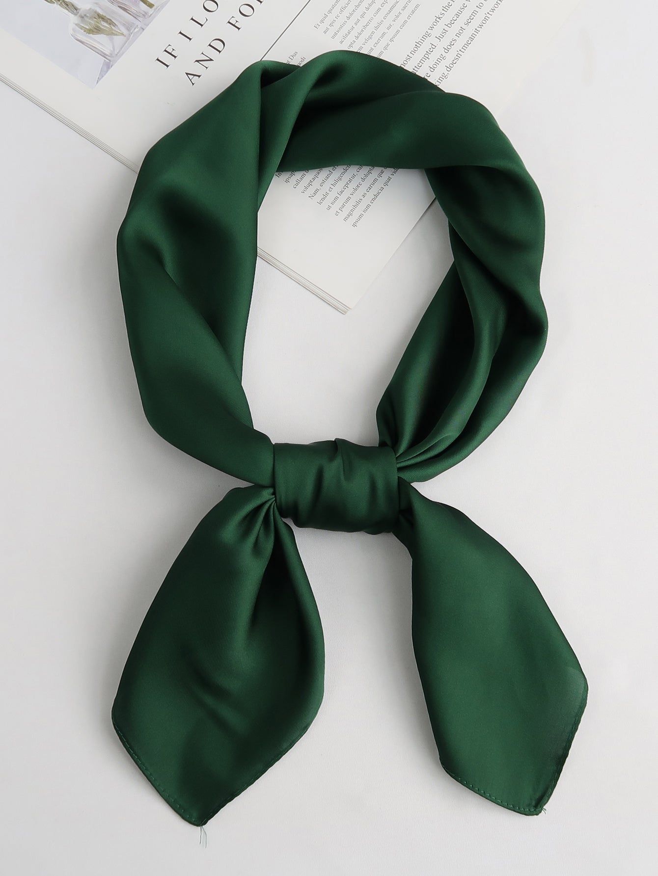 Pure color thin simple occupation scarf Sai Feel