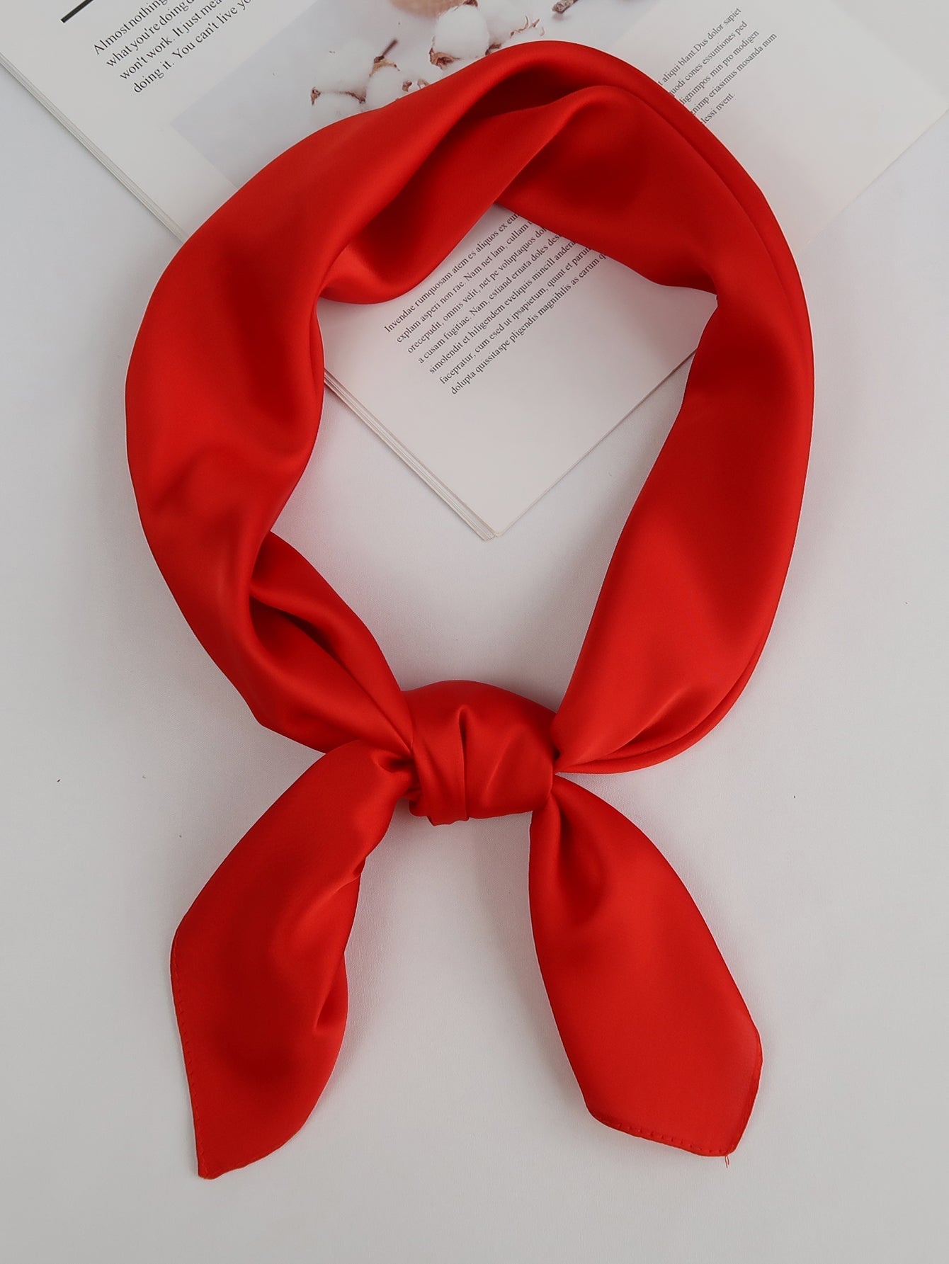 Pure color thin simple occupation scarf Sai Feel