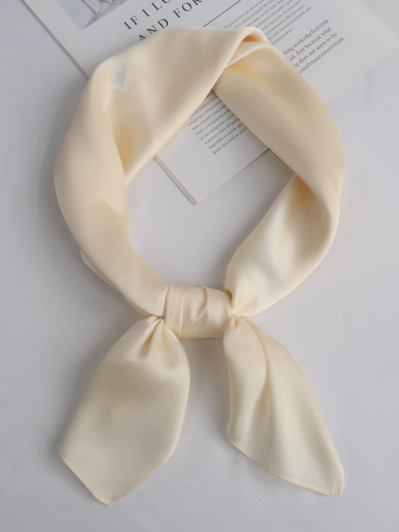 Pure color thin simple occupation scarf Sai Feel