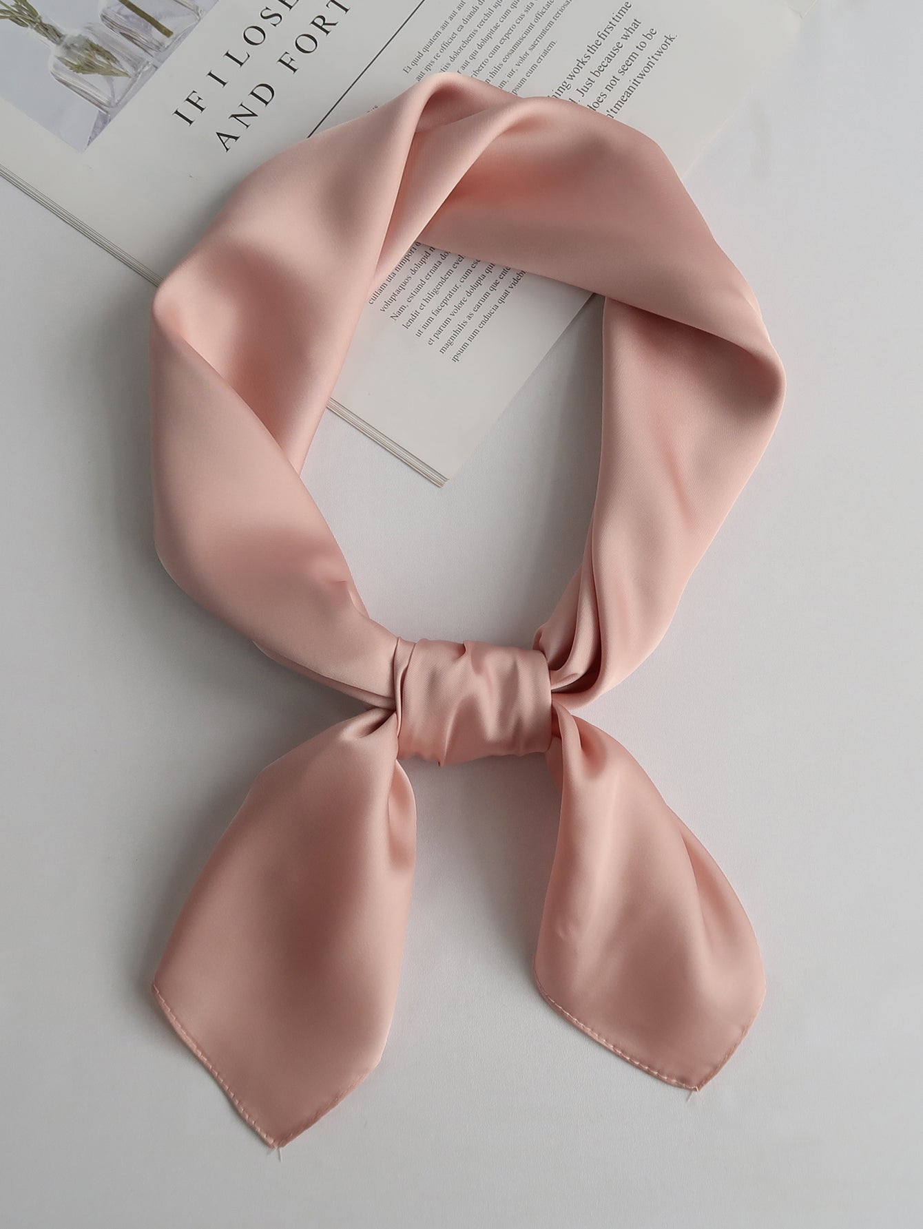 Pure color thin simple occupation scarf Sai Feel