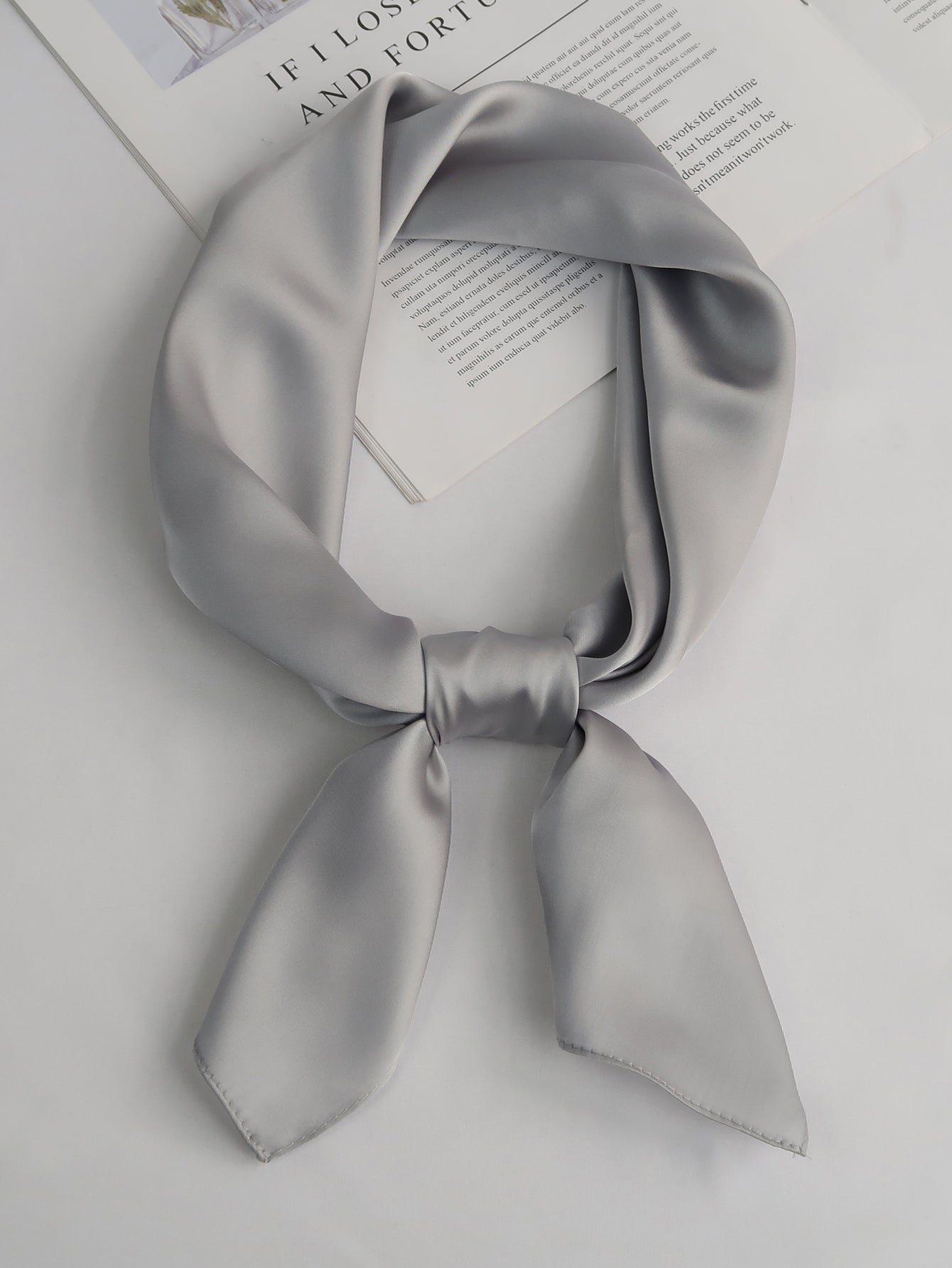 Pure color thin simple occupation scarf Sai Feel