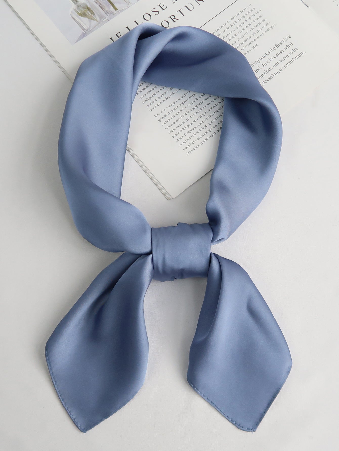 Pure color thin simple occupation scarf Sai Feel