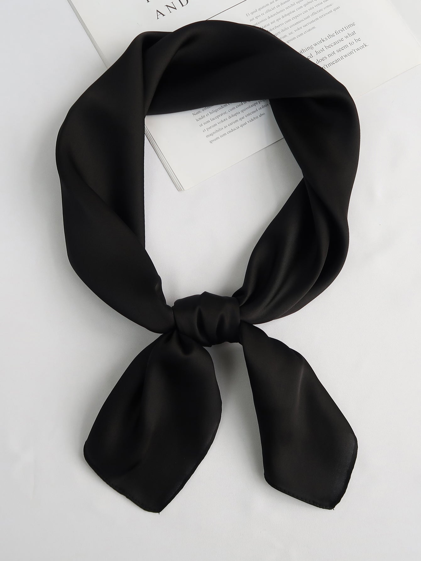 Pure color thin simple occupation scarf Sai Feel