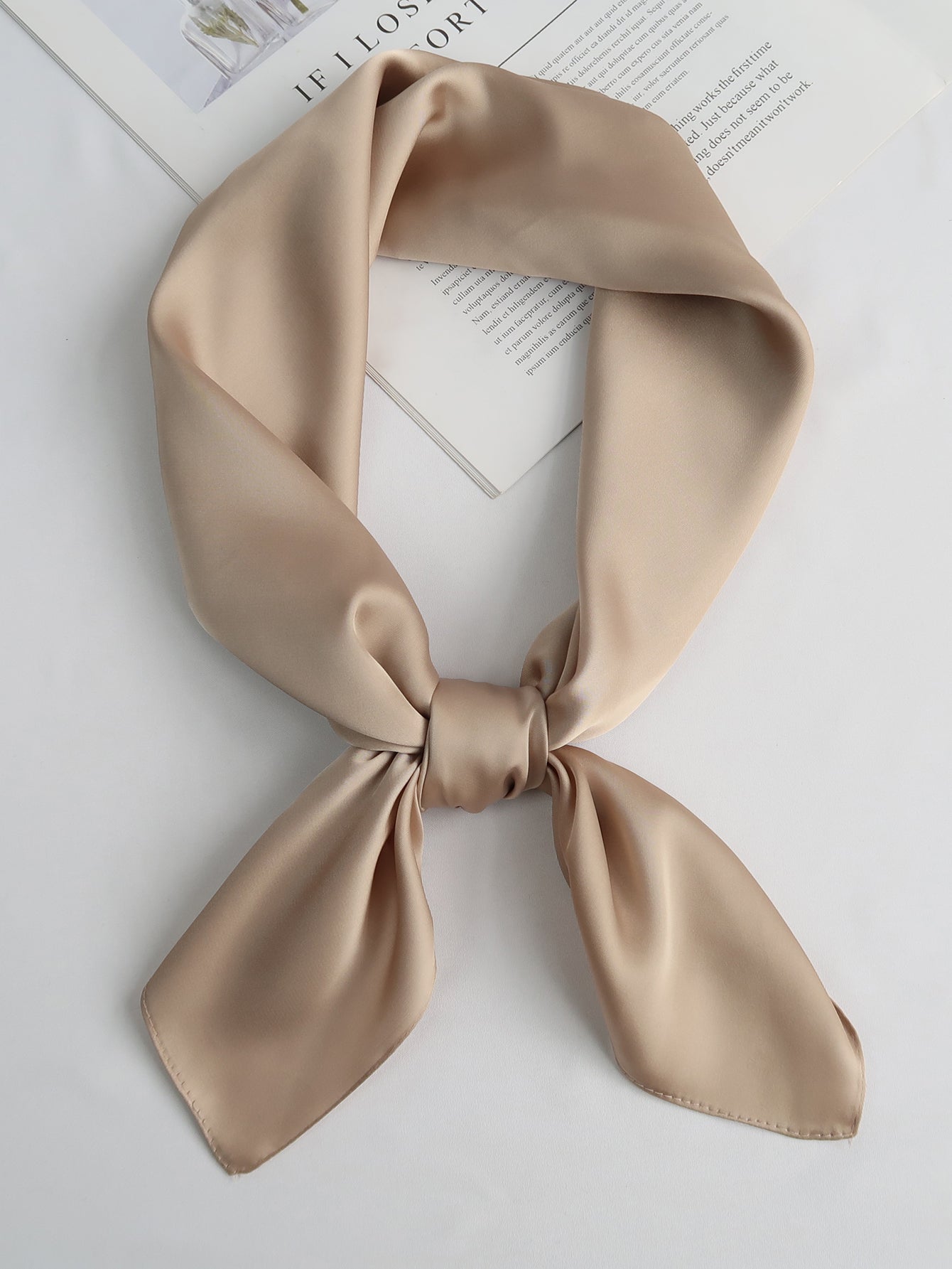 Pure color thin simple occupation scarf Sai Feel