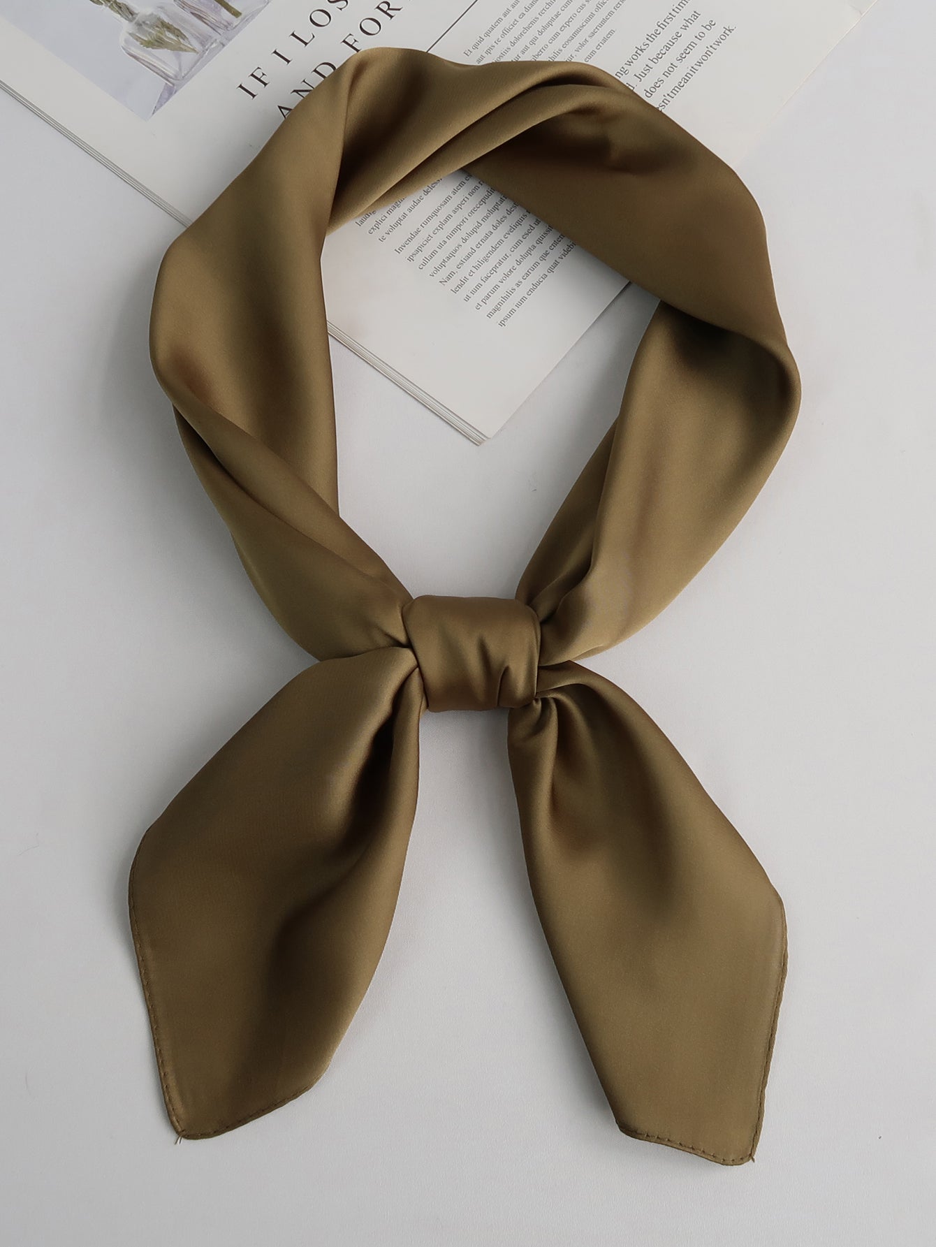 Pure color thin simple occupation scarf Sai Feel