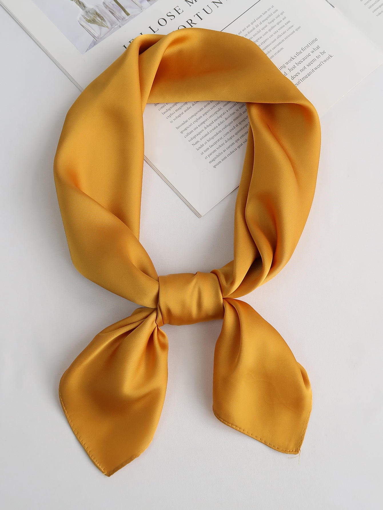 Pure color thin simple occupation scarf Sai Feel