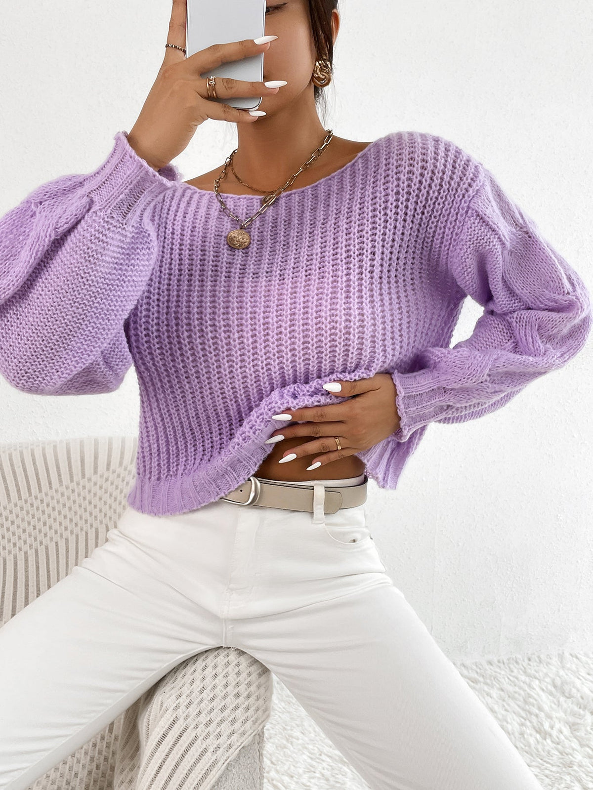 Purple pullover sweater Sai Feel