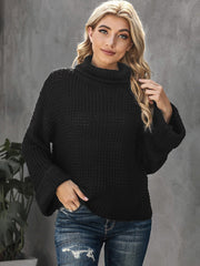 RIBBED CROPPED TURTLENECK SWEATER Sai Feel