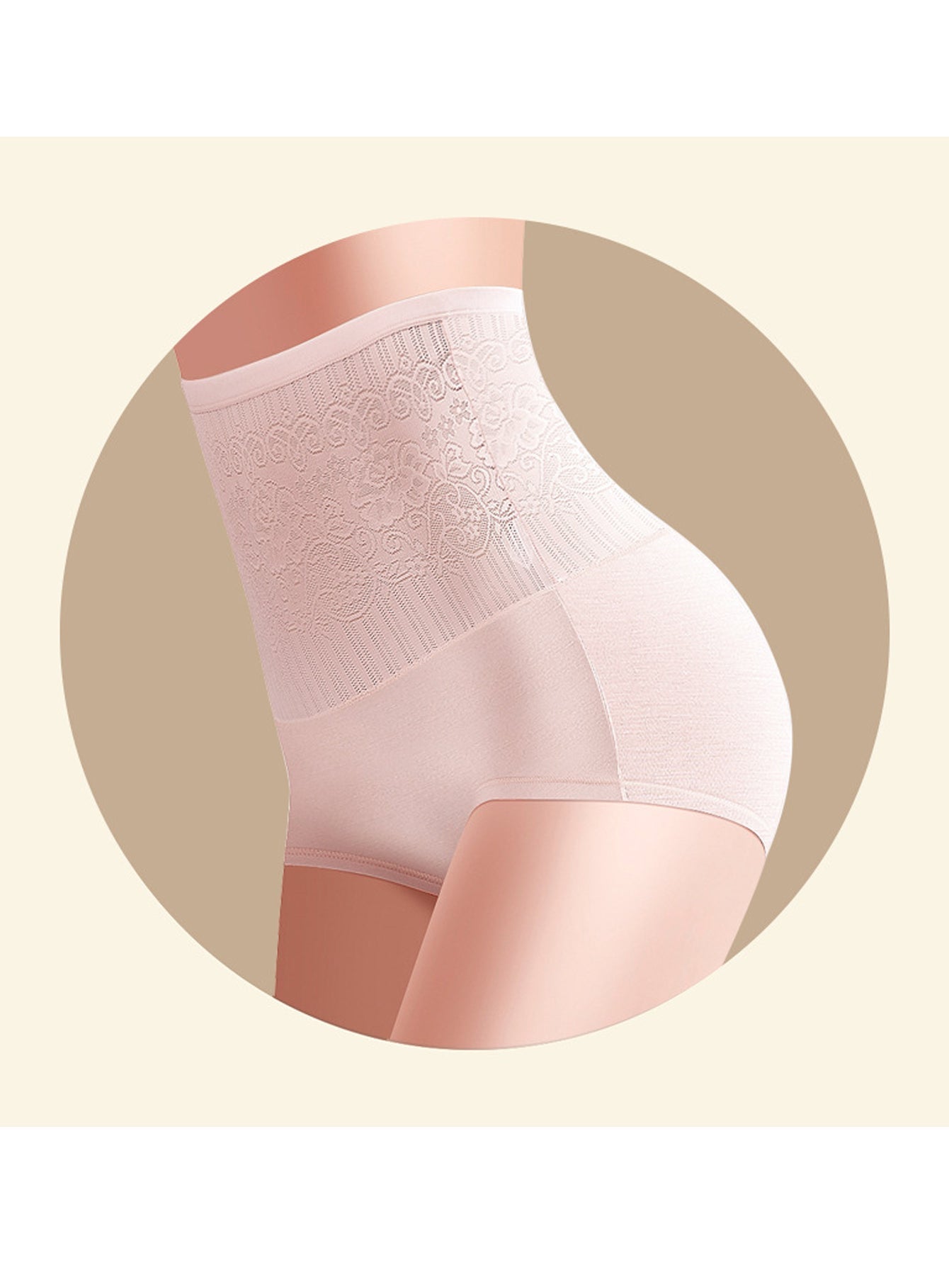 Regenerated cellulose fiber Trend color high waist women's body shaping pants Skin friendly and breathable flowers decorative pattern Sai Feel