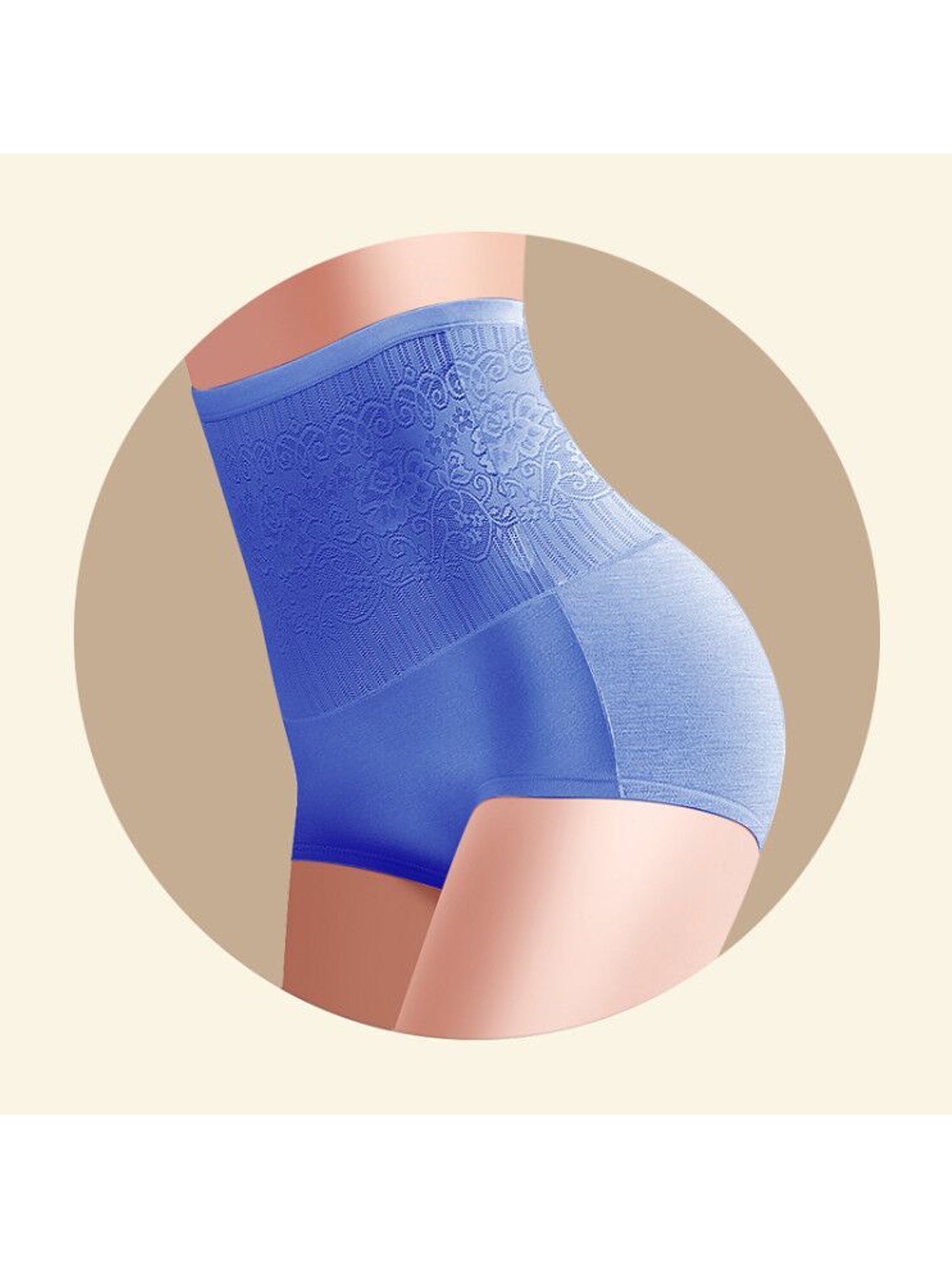 Regenerated cellulose fiber Trend color high waist women's body shaping pants Skin friendly and breathable flowers decorative pattern Sai Feel