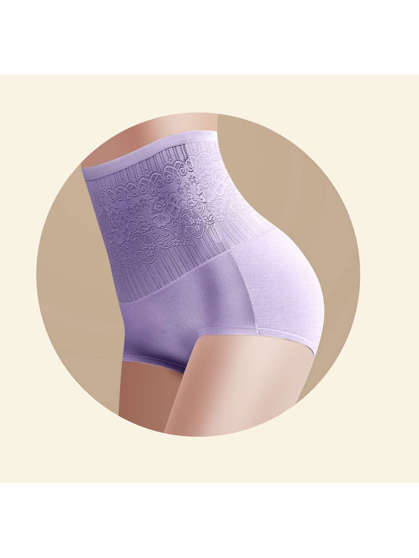 Regenerated cellulose fiber Trend color high waist women's body shaping pants Skin friendly and breathable flowers decorative pattern Sai Feel