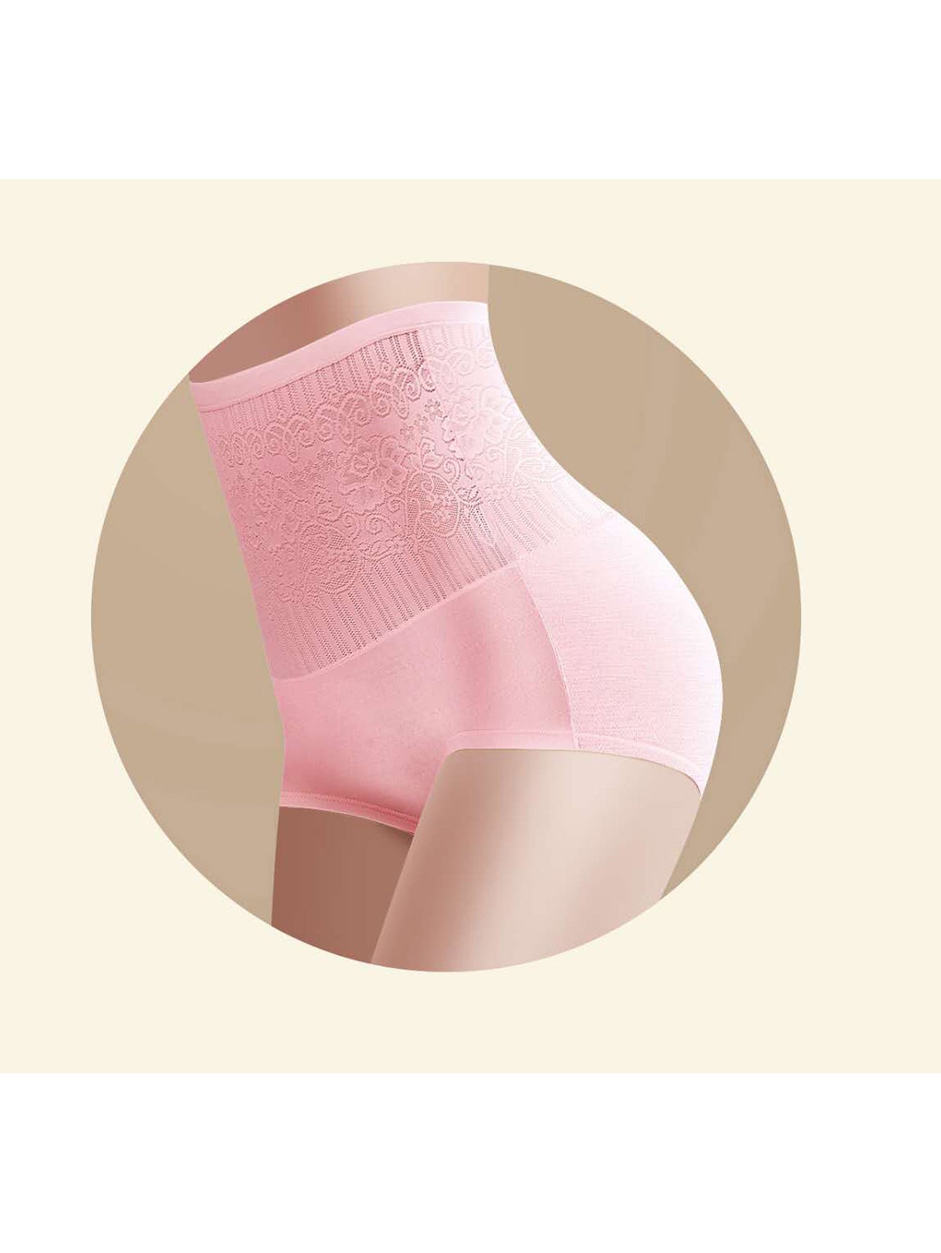 Regenerated cellulose fiber Trend color high waist women's body shaping pants Skin friendly and breathable flowers decorative pattern Sai Feel