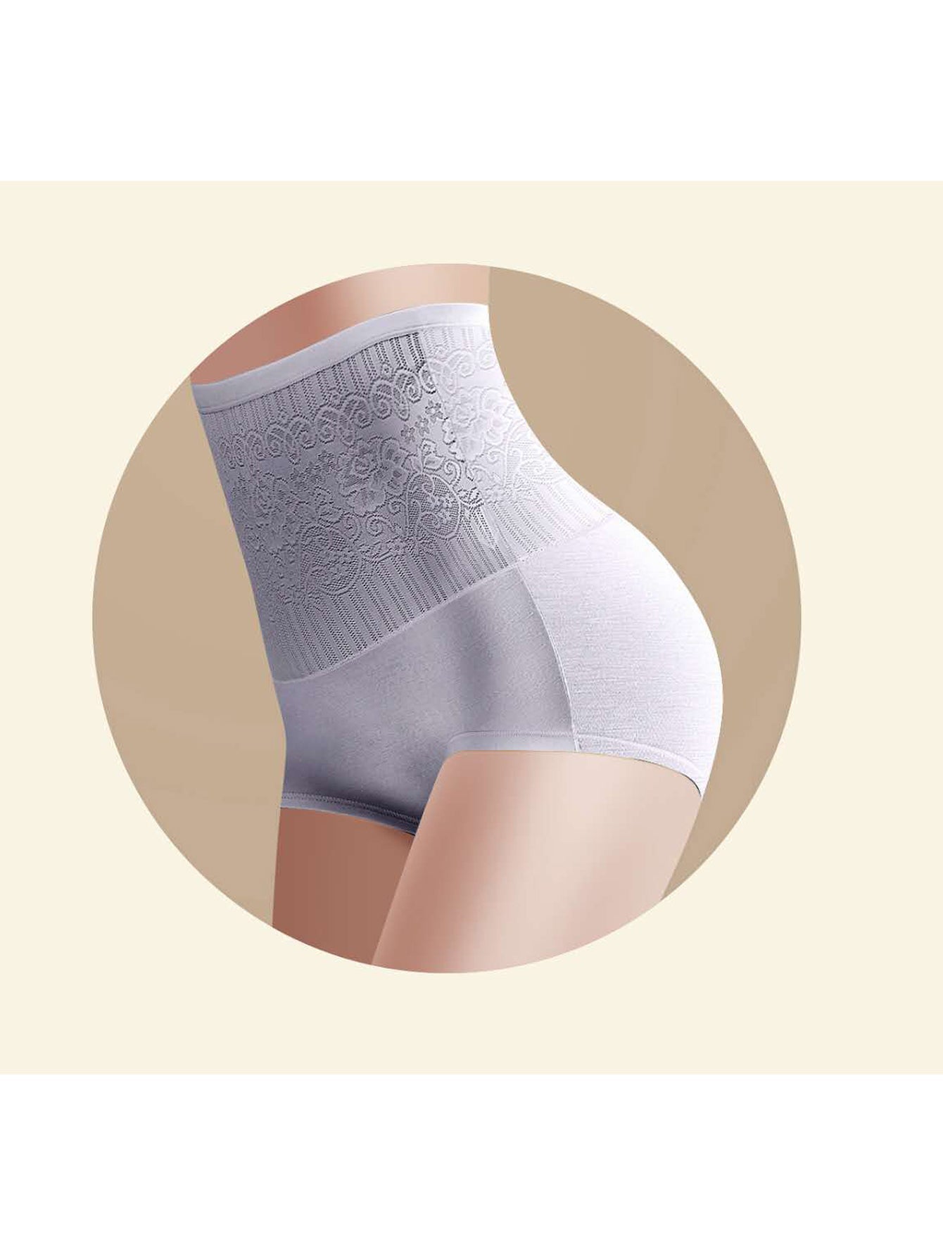 Regenerated cellulose fiber Trend color high waist women's body shaping pants Skin friendly and breathable flowers decorative pattern Sai Feel
