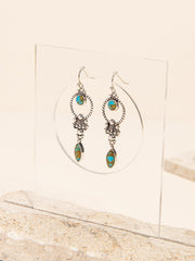 Retro Turquoise stone Earrings Sai Feel