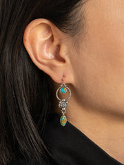 Retro Turquoise stone Earrings Sai Feel