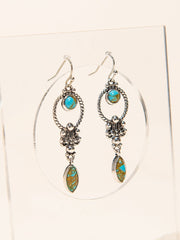 Retro Turquoise stone Earrings Sai Feel