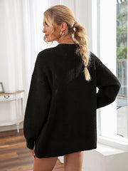 Ribbed Knit Open Front Sweater Cardigan Sai Feel