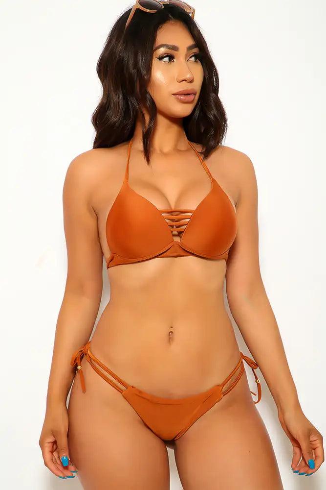 Push Up Bra Strappy Two Piece Swimsuit