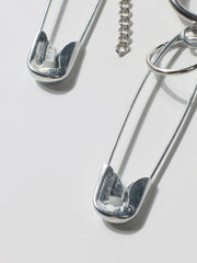 Safety Pin Earrings Zinc Alloy Sai Feel