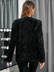 Sequined V-neck party blazer Sai Feel