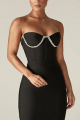 Silvia Bodycon dress (Black) Sai Feel