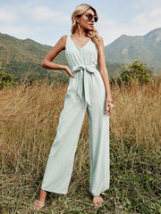 Sleeveless v-neck strap jumpsuit Sai Feel