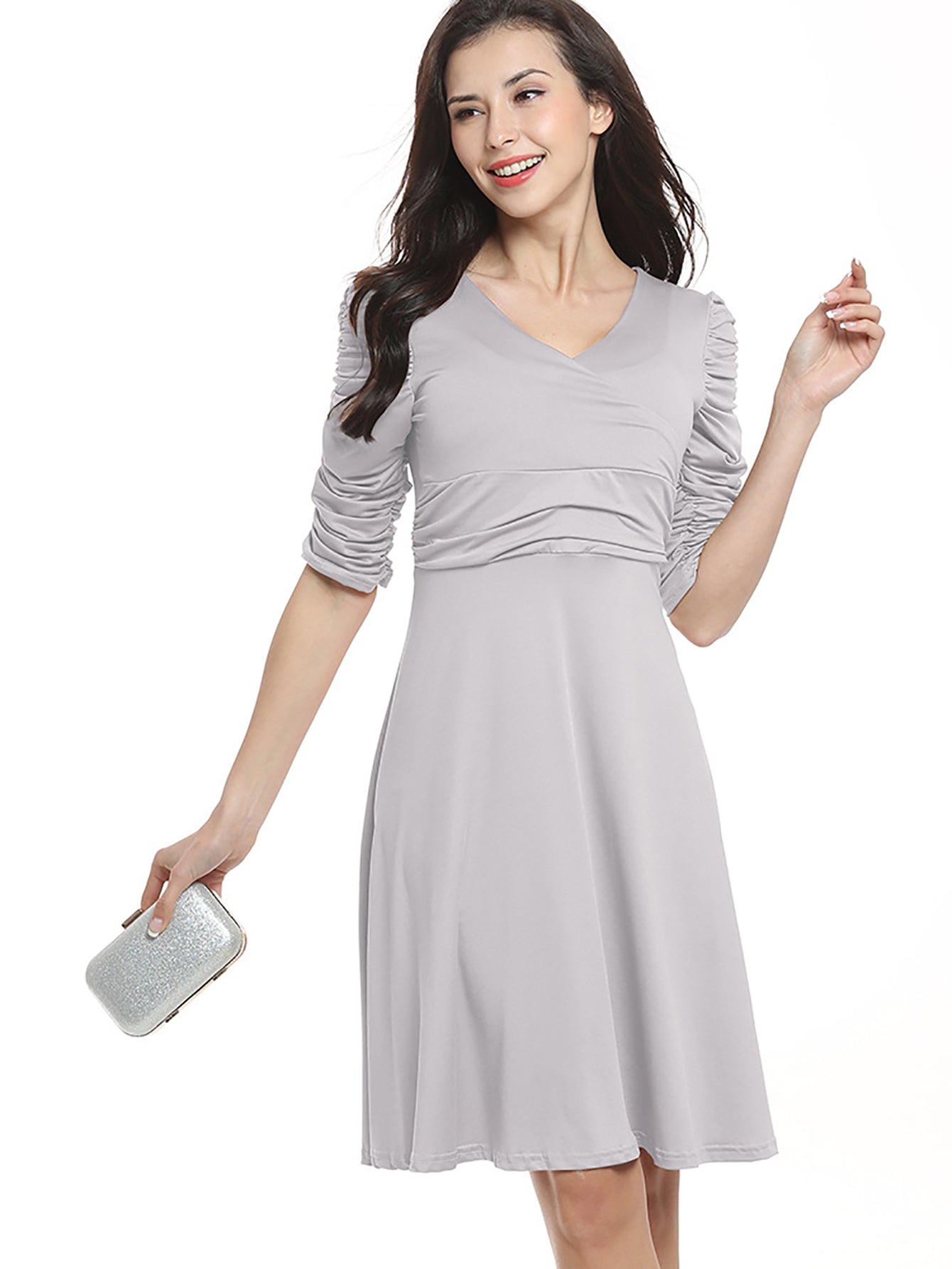 Slim-fit pleated dress Sai Feel