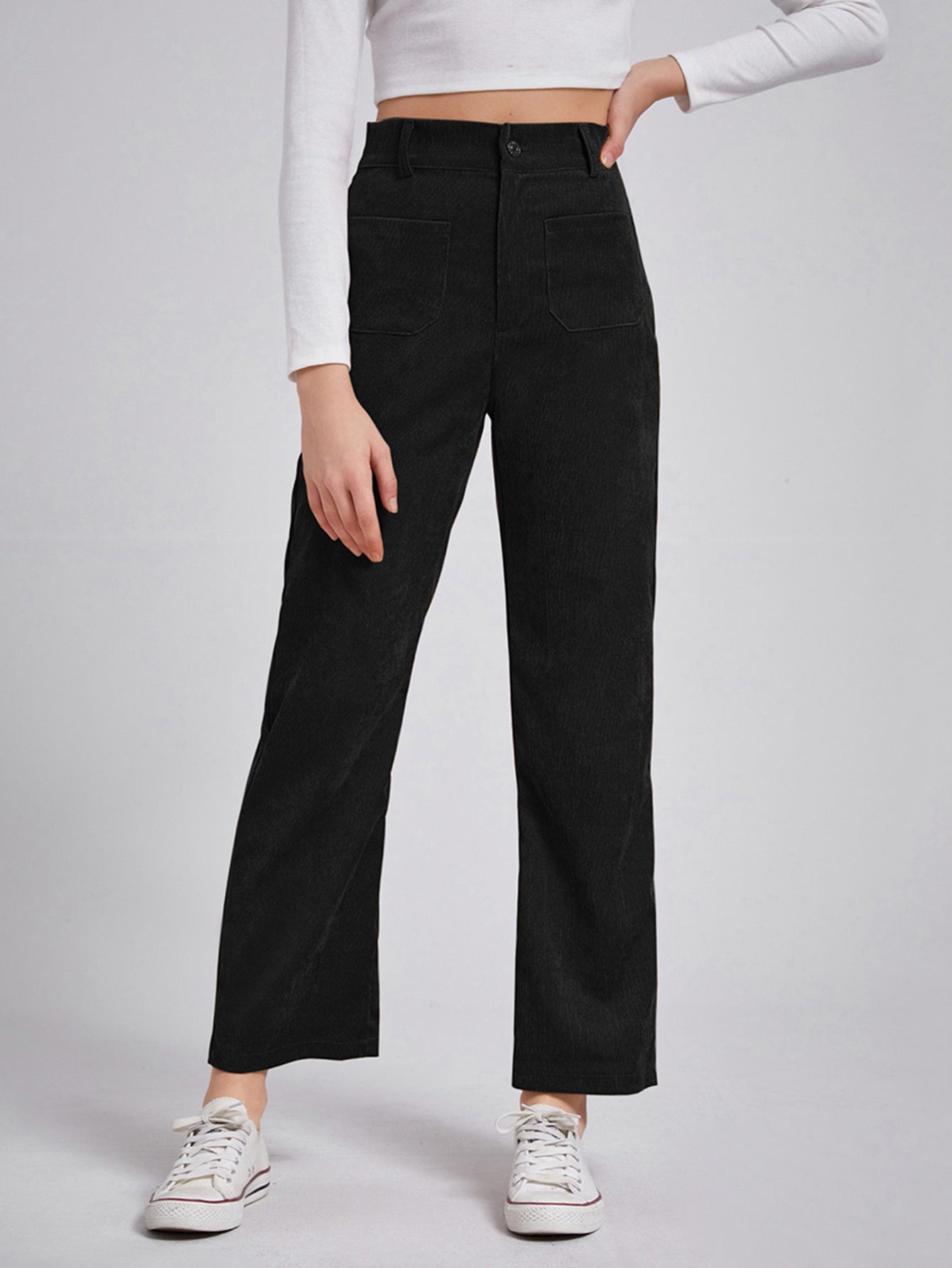 Slim straight tube corduroy trousers Sai Feel