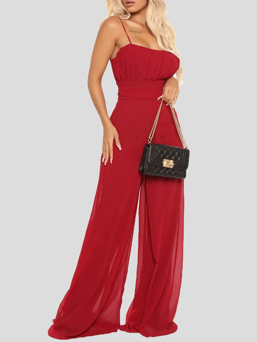 Sling Bare Back Wide-Leg Jumpsuit Sai Feel